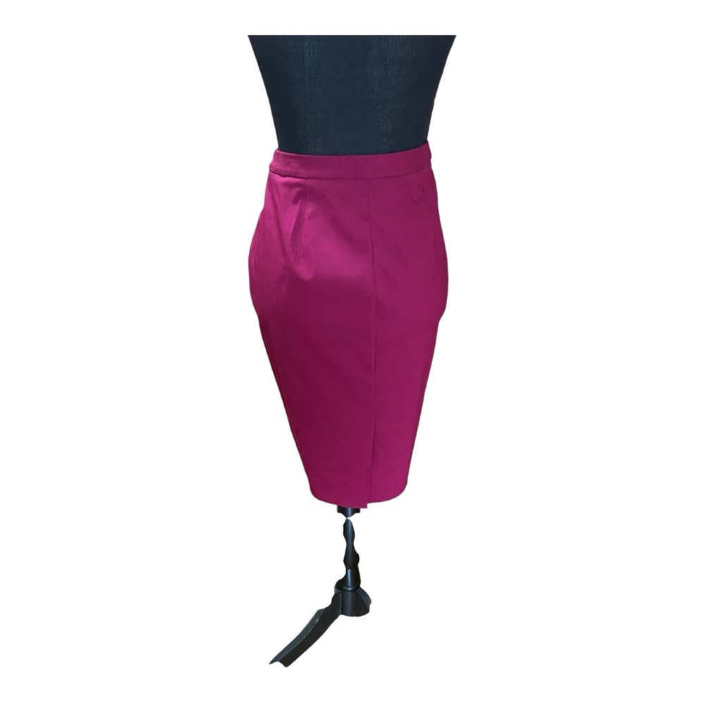 The Limited magenta pencil skirt with a button-front detail. - Picture 4 of 6